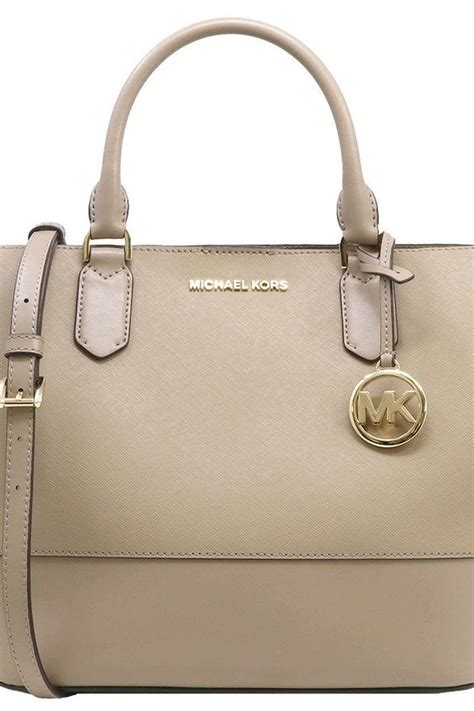 Michael Kors Trista Large Leather Grab Bag Dark Khaki